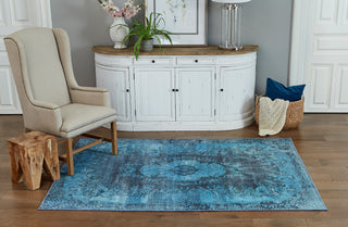 Momeni Afshar AFS-9 Blue Area Rug Room Image Feature