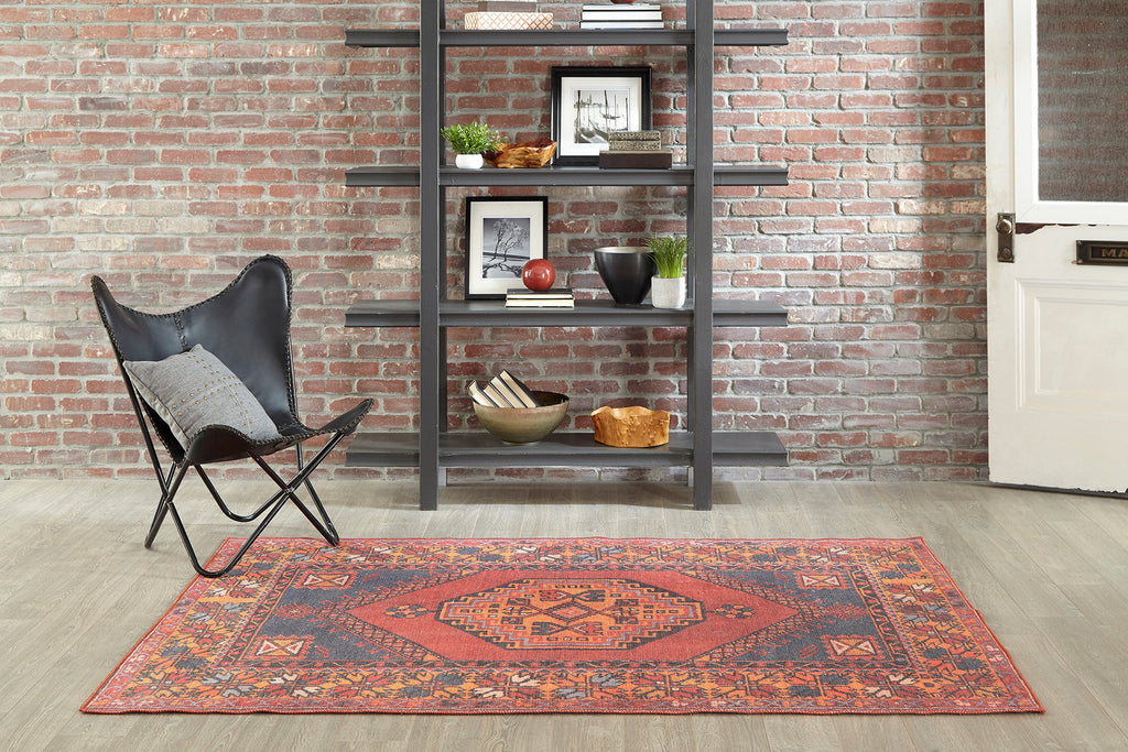Momeni Afshar AFS16 Red Area Rug Room Image Feature