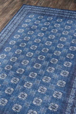 Momeni Afshar AFS26 Blue Area Rug Corner Image