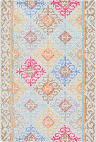 Surya Antigua AGA-1004 Sky Blue Camel Wheat Peach Beige Tan Light Gray Bright Pink Mint Area Rug main image