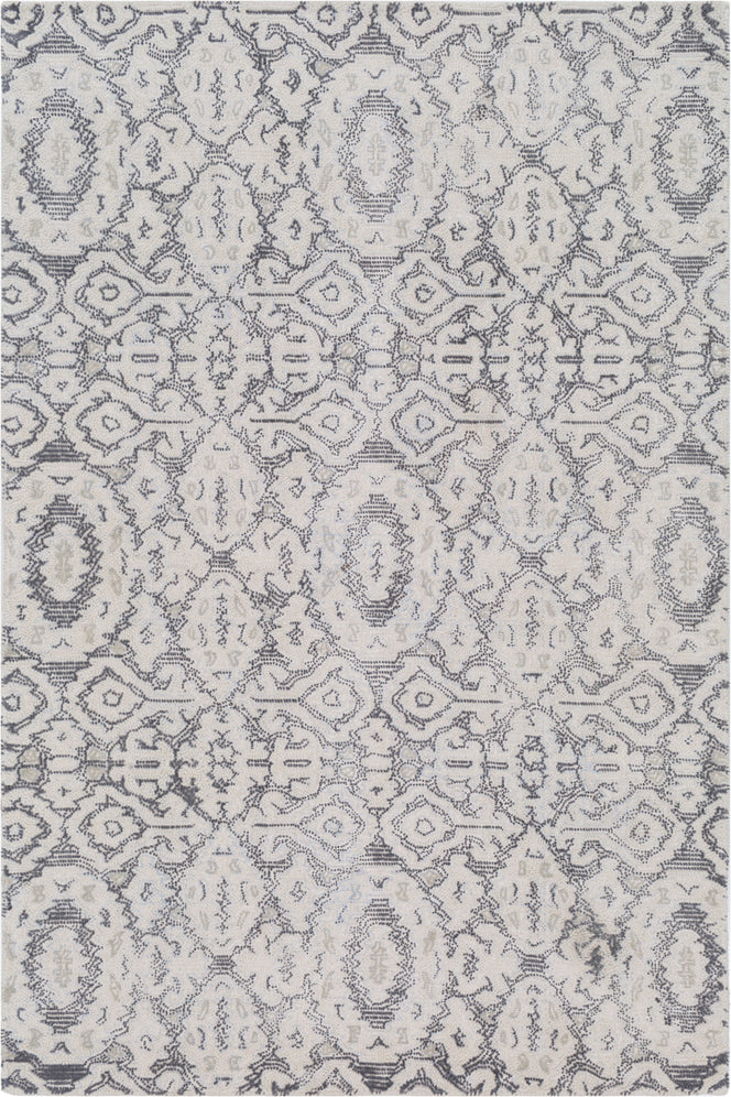 Surya Antigua AGA-1012 Charcoal Cream Pale Blue Area Rug main image