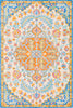 Surya Antigua AGA-1014 Bright Blue Mint Cream Saffron Orange Sky Purple Area Rug main image