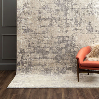 Karastan Epiphany Agusti Frost Grey Area Rug Lifestyle Image