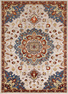 Surya Athens AHN-2304 Garnet Bright Orange Navy Butter Charcoal Camel Ivory White Area Rug Mirror main image