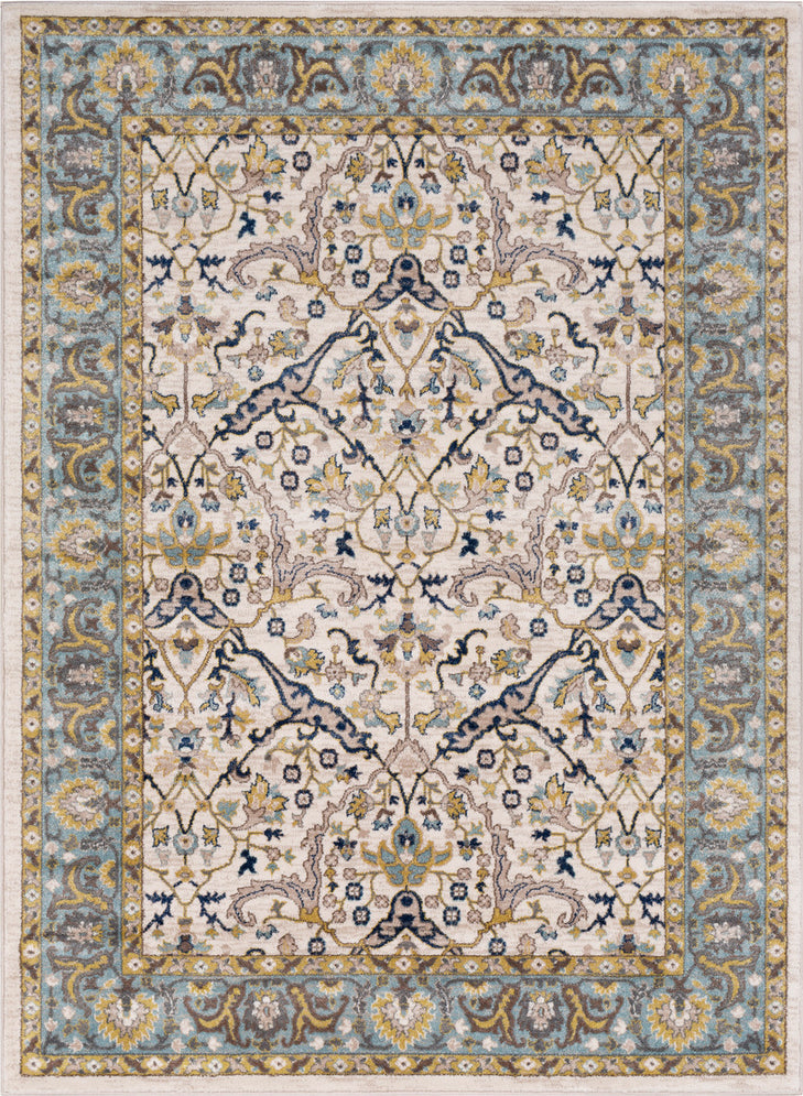 Surya Athens AHN-2308 Camel Navy Butter Sky Blue Ivory Charcoal White Area Rug Mirror main image