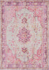 Surya Antioch AIC-2305 Bright Pink Light Gray Lavender Dark Purple Medium Yellow Saffron Area Rug main image