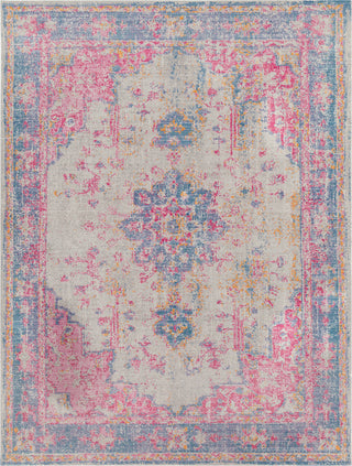 Antioch AIC-2306 Violet Bright Pink Garnet Medium Gray Lavender Yellow Sea Foam Area Rug by Surya Main Image 8 X 10