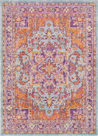 Surya Antioch AIC-2317 Lavender Dark Purple Sea Foam Saffron Bright Yellow White Garnet Area Rug main image