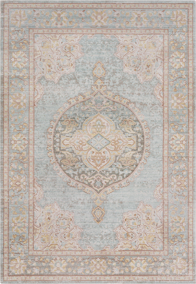 Surya Antioch AIC-2326 Sea Foam White Camel Bright Yellow Medium Gray Area Rug main image