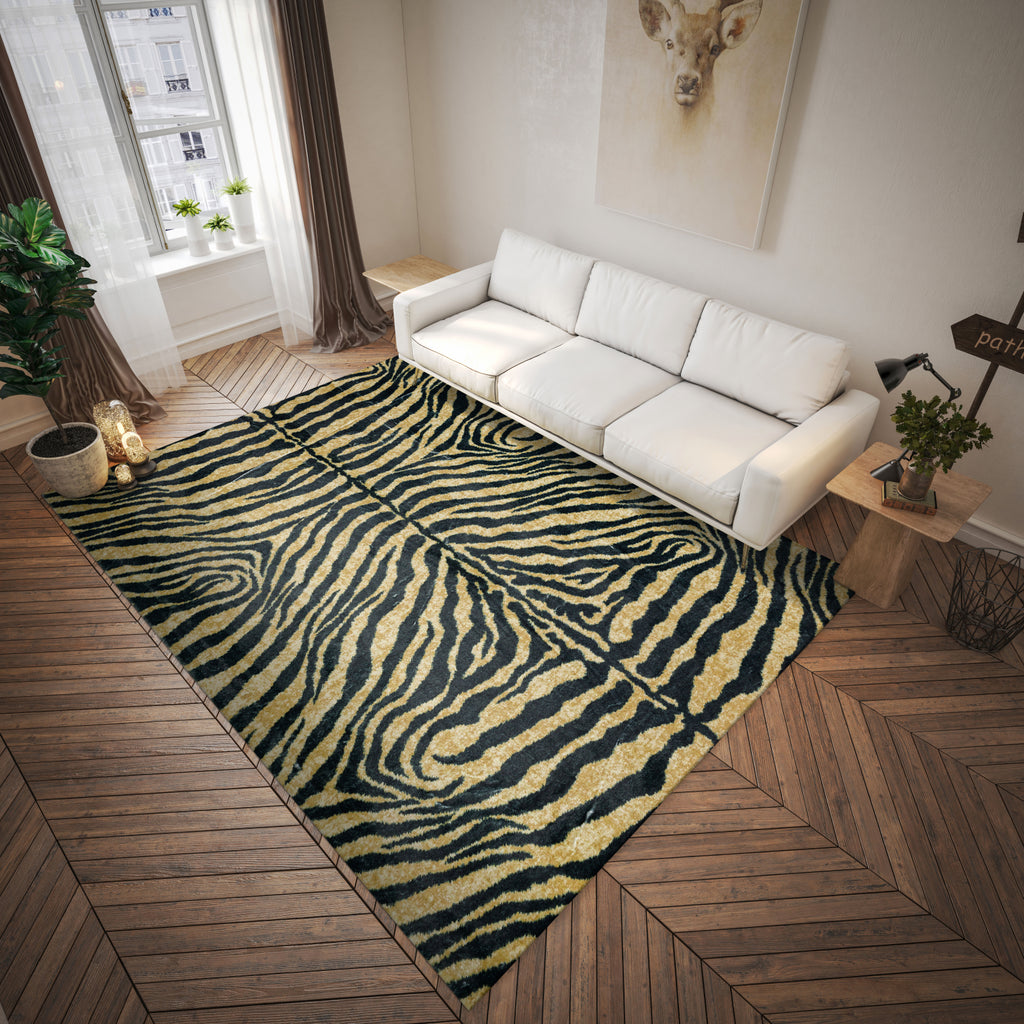 Dalyn Akina AK1 Gold Area Rug Room Image Feature