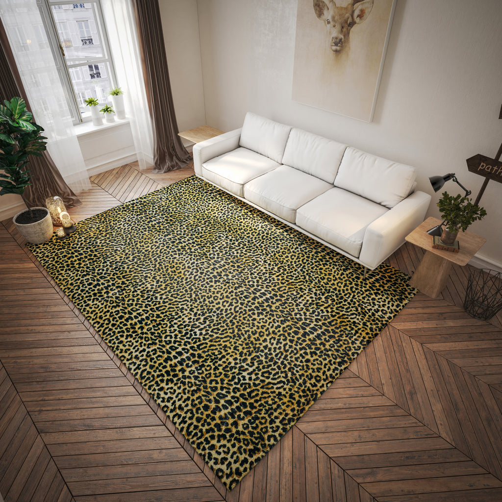 Dalyn Akina AK2 Gold Area Rug Room Image Feature