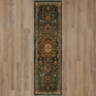 Karastan Spice Market Aksum Aquamarine Area Rug Main Image