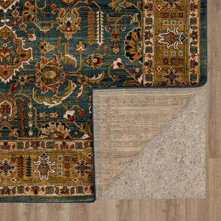 Karastan Spice Market Aksum Aquamarine Area Rug Back Image