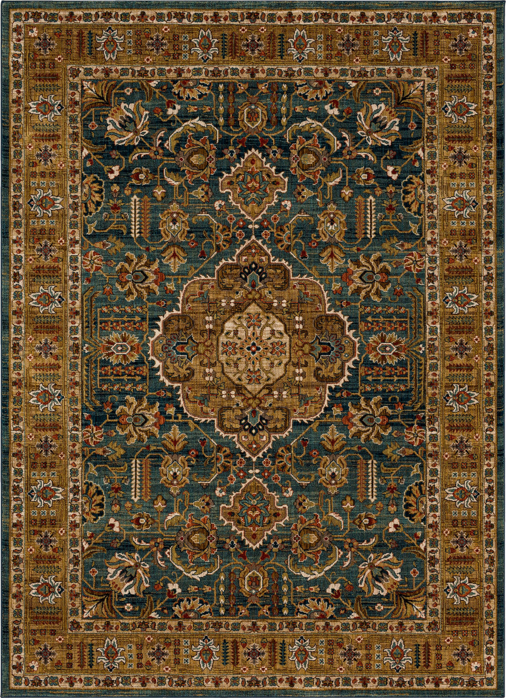 Karastan Spice Market Aksum Aquamarine Area Rug – Incredible Rugs and Decor