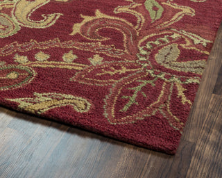 Rizzy Ashlyn AL2651 Burgandy Area Rug Corner Shot