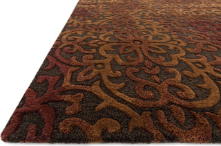 Loloi Alexi AJ-01 Brown / Spice Area Rug Corner Shot