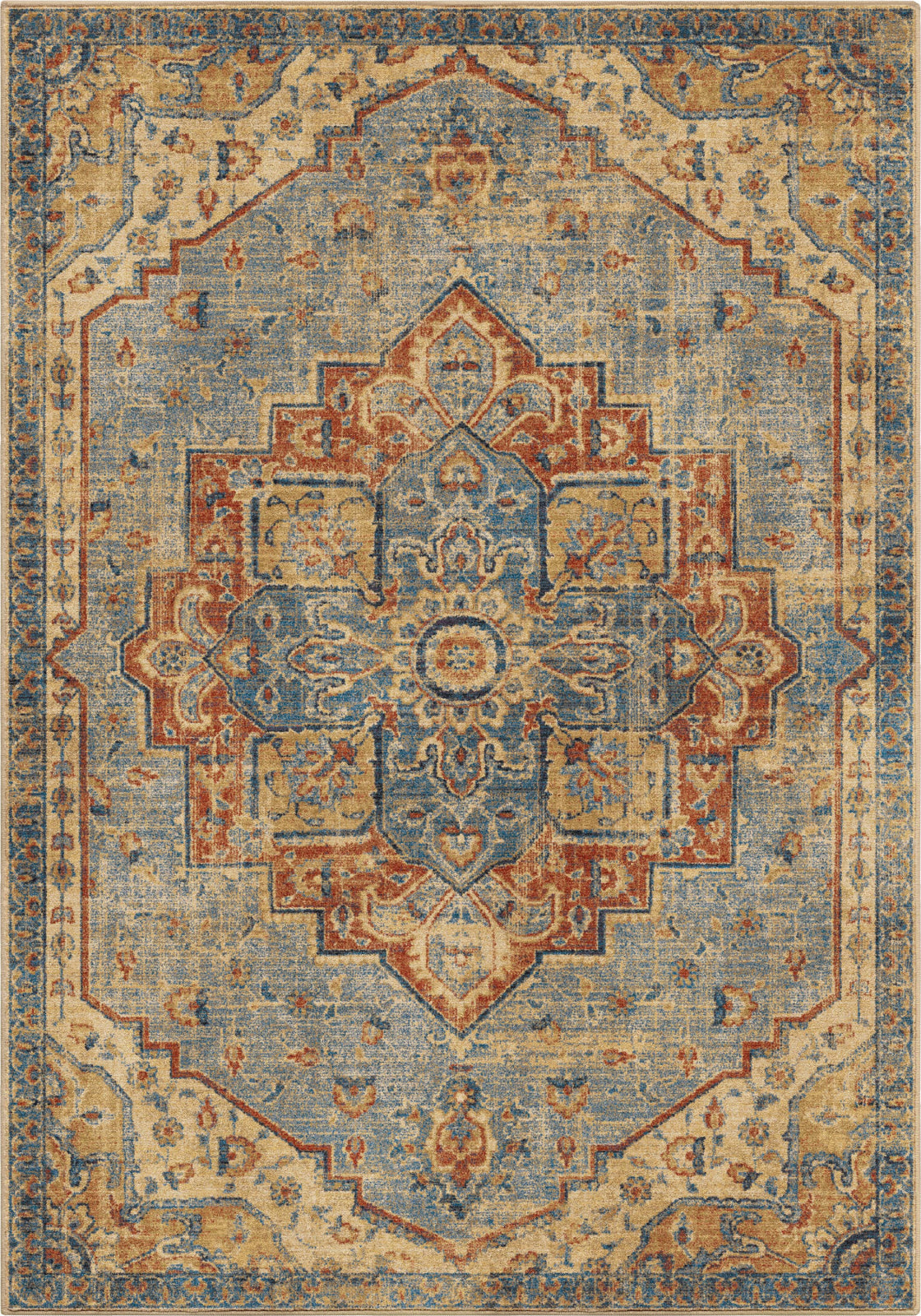 Orian Rugs Alexandria King Fisher Pale Blue Area Rug by Palmetto Living main image