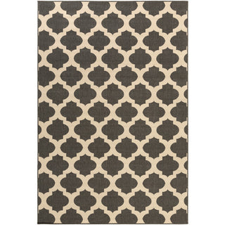 Surya Alfresco ALF-9584 Black Machine Loomed Area Rug 7'6'' X 10'9''