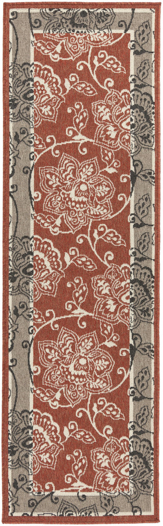 Surya Alfresco ALF-9593 Cherry Area Rug 2'3'' x 7'9'' Runner