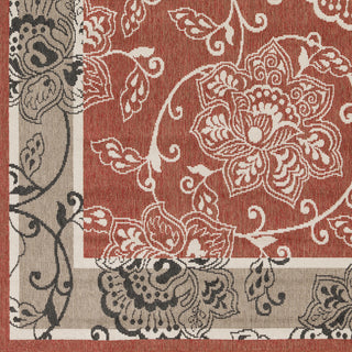 Surya Alfresco ALF-9593 Cherry Machine Loomed Area Rug Sample Swatch