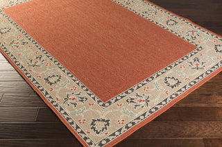 Surya Alfresco ALF-9598 Cherry Machine Loomed Area Rug Corner Shot