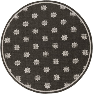 Surya Alfresco ALF-9608 Black Area Rug 7'3'' Round