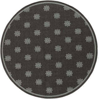 Surya Alfresco ALF-9609 Gray/Black Area Rug 7'3'' Round