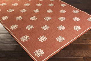 Surya Alfresco ALF-9611 Cherry Machine Loomed Area Rug Corner Shot