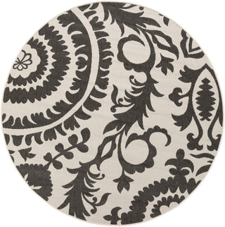 Surya Alfresco ALF-9612 Gray/Black Area Rug 7'3'' Round