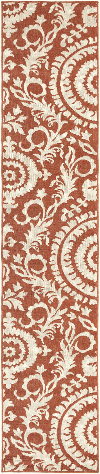 Surya Alfresco ALF-9613 Cherry Area Rug 2'3'' x 11'9'' Runner