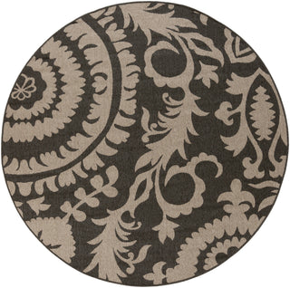 Surya Alfresco ALF-9615 Black Area Rug 7'3'' Round