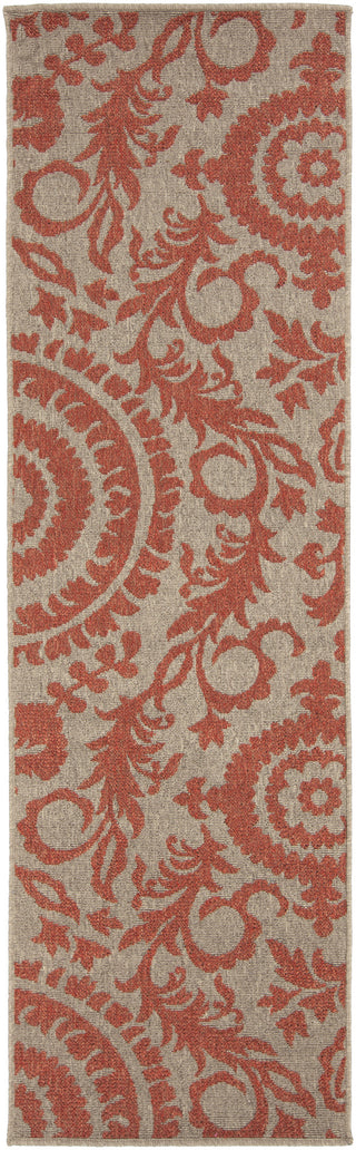 Surya Alfresco ALF-9617 Cherry Area Rug 2'3'' X 7'9'' Runner