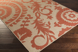 Surya Alfresco ALF-9617 Cherry Machine Loomed Area Rug Corner Shot