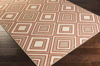Surya Alfresco ALF-9618 Cherry Machine Loomed Area Rug Corner Shot
