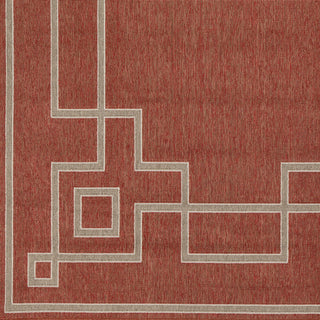 Surya Alfresco ALF-9631 Cherry Machine Loomed Area Rug Sample Swatch