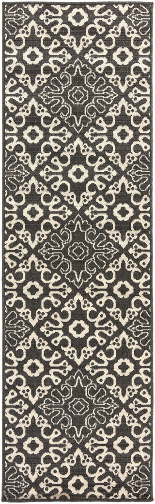 Surya Alfresco ALF-9637 Black Area Rug 2'3'' x 7'9'' Runner