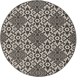 Surya Alfresco ALF-9637 Black Area Rug 7'3'' Round