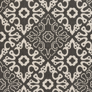 Surya Alfresco ALF-9637 Black Machine Loomed Area Rug Sample Swatch