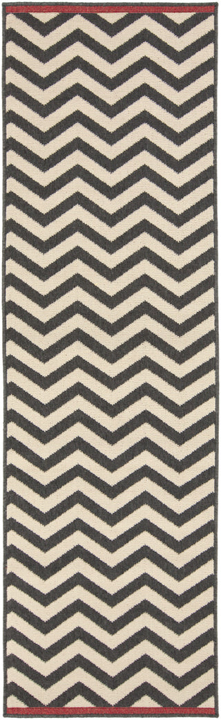 Surya Alfresco ALF-9646 Black Area Rug 2'3'' x 7'9'' Runner