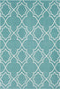 Surya Alfresco ALF-9653 Teal White Area Rug Main Image 5'3"x7'6"