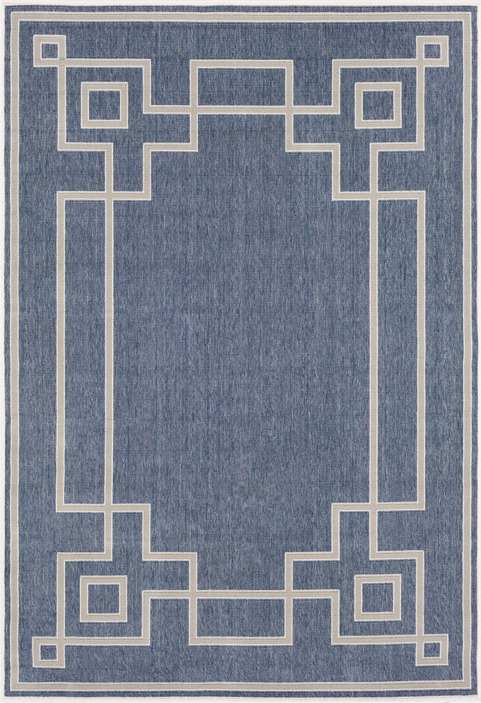 Surya Alfresco ALF-9654 Charcoal Taupe White Area Rug Main Image 5'3"x7'6"