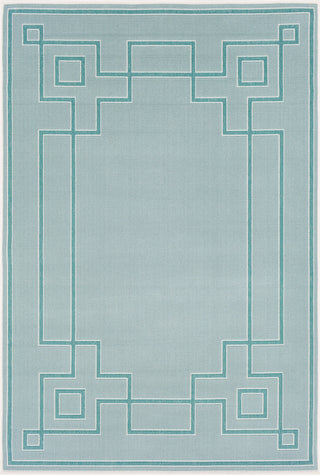 Surya Alfresco ALF-9655 Aqua Teal White Area Rug main image