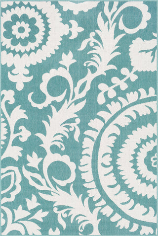 Surya Alfresco ALF-9659 Teal White Area Rug main image