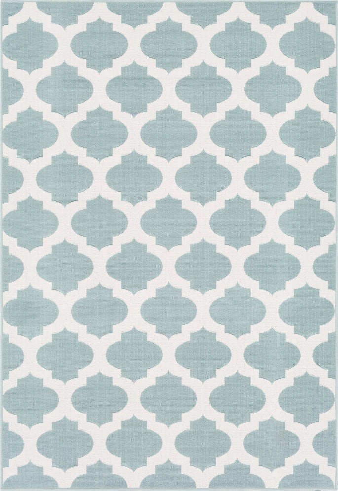 Surya Alfresco ALF-9664 Aqua White Area Rug main image