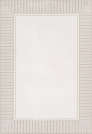 Surya Alfresco ALF-9681 Taupe White Area Rug Main Image 5'3"x7'6"