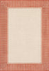 Surya Alfresco ALF-9683 Burnt Orange Cream Area Rug Main Image 5'3"x7'6"