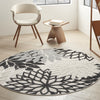 Nourison Aloha ALH05 Black White Area Rug Room Scene 3