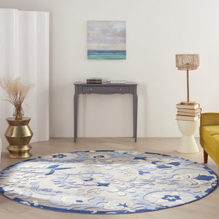 Nourison Aloha ALH17 Blue/Grey Area Rug Room  Scene 2