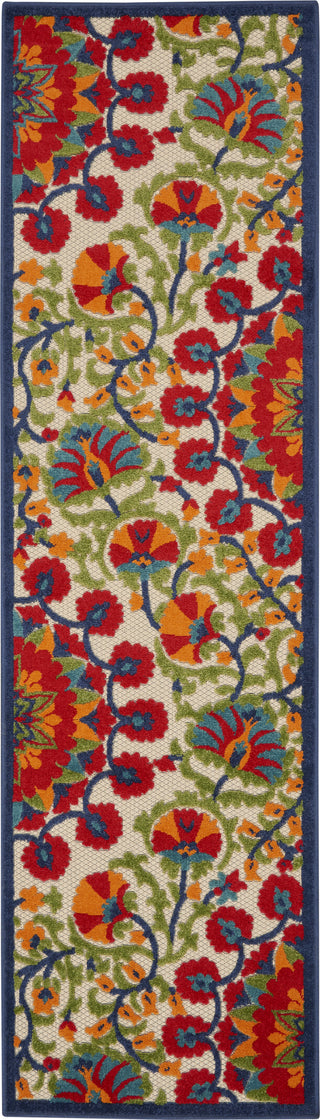 Nourison Aloha ALH20 Red/Multicolor Area Rug Runner