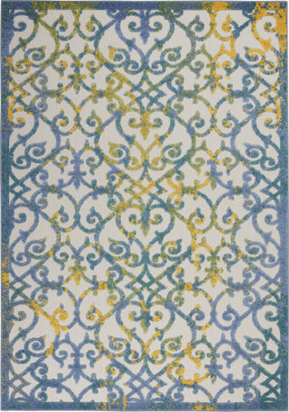 Nourison Aloha ALH21 Ivory Blue Area Rug Main Image 